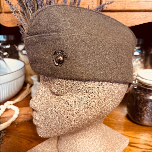 vintage World War II U S Marine Corps enlisted man's garrison cap “piss cutter